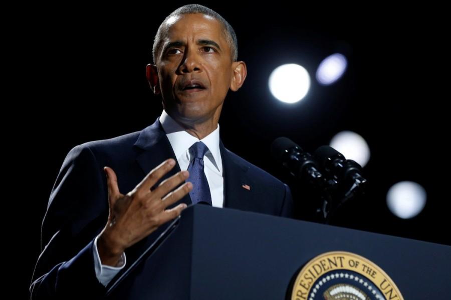 U.S. President Barack Obama delivers his farewell address in Chicago, Illinois, U.S. January 10, 2017. Barack Obama,U.S. President Barack Obama,Barack Obama Farewell address,Barack Obama Farewell,Barack Obama Farewell pics,Barack Obama Farewell images,Barack Obama Farewell photos,Barack Obama Farewell stills,Barack Obama Farewell pictures