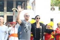 The early hours of 12th January witnessed the arrival of Vin Diesel,  Deepika Padukone and Director DJ Caruso on the Indian shores. The visit marks to be Vin Diesel's first travel to India.