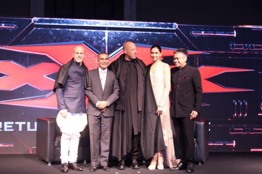 Deepika Padukone and Vin Diesel landed in Mumbai this morning and have had an eventful day promoting their film 'xXx: Return of Xander Cage.' They were completely taken aback by the warm welcome they received at the airport in a splendid, traditional Indian way with dhol and band baaja! D J Caruso,DJ Caruso,Vin Diesel and Deepika Padukone,Vin Diesel,Deepika Padukone,XXX: Return of Xander Cage press conference,xXx,xXx: Return of Xander Cage,xXx: Return of Xander Cage press conference,xXx: Return of Xander Cage press conference PICS,xXx: R