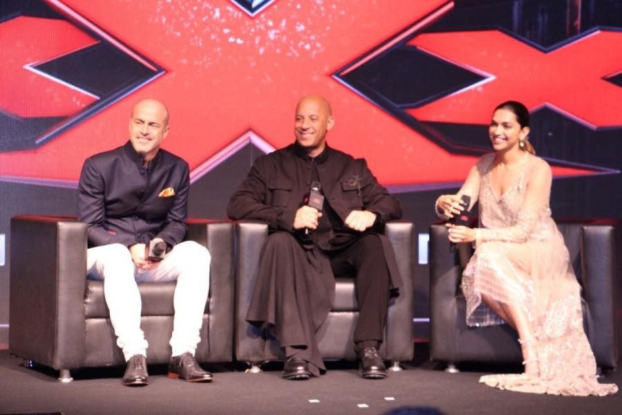 After a restful morning, they headed to interact with the media at a press conference held in St. Regis. The director of 'xXx: Return of Xander Cage,' DJ Caruso was also present at the event. Vin Diesel spoke at length about how he always wanted to visit India and that he's already made some wonderful memories in just a few hours of being in the city. D J Caruso,DJ Caruso,Vin Diesel and Deepika Padukone,Vin Diesel,Deepika Padukone,XXX: Return of Xander Cage press conference,xXx,xXx: Return of Xander Cage,xXx: Return of Xander Cage press conference,xXx: Return of Xander Cage press conference PICS,xXx: R