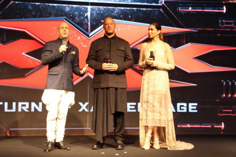 The event was packed with eminent personalities from the media and the press conference was a huge success where the trio spoke about the film and their experience at length. He posted a picture with Deepika on his Instagram account with the caption, "So honored to be in India for the first time. The xXx Global tour has been great and now I and @deepikapadukone are going to share this film with her country today. As a child I always dreamed of visiting India... Thank you Paramount for making this dream come true. Xander." D J Caruso,DJ Caruso,Vin Diesel and Deepika Padukone,Vin Diesel,Deepika Padukone,XXX: Return of Xander Cage press conference,xXx,xXx: Return of Xander Cage,xXx: Return of Xander Cage press conference,xXx: Return of Xander Cage press conference PICS,xXx: R