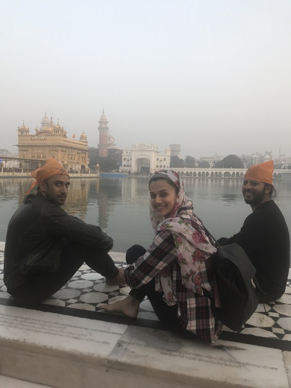 The moment she learnt of the release, the actress was busy shooting for a film in Delhi. On her only day off, she quickly arranged to go to Amritsar to fulfil her wish To visit the Gurudwara upon the confirmation of the release. Soon after she was joined by the director, Amit Roy and her co-star Amit Sadh. Taapsee Pannu,actress Taapsee Pannu