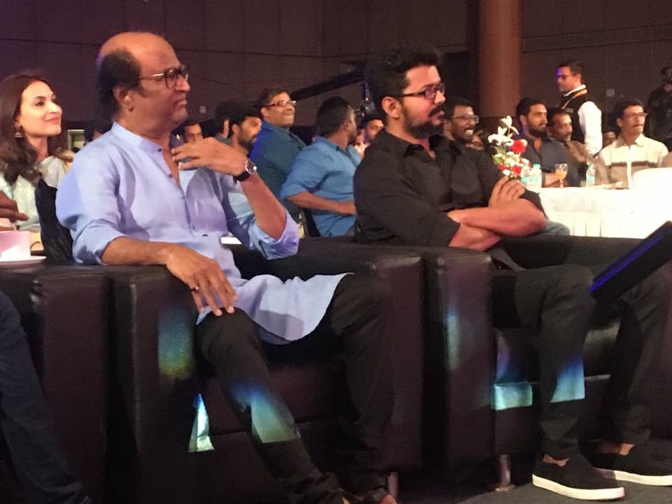 Vikatan awards event held in Chennai on 13th January. Celebs like Rajinikanth, Vijay, Sasikumar and others graced the event. Rajinikanth,Vijay,Sasikumar,Ilayathalapathy Vijay,Vikatan awards,Vikatan awards pics,vijay at Vikatan awards,Vikatan awards images,Vikatan awards photos,Vikatan awards stills,Vikatan awards pictures
