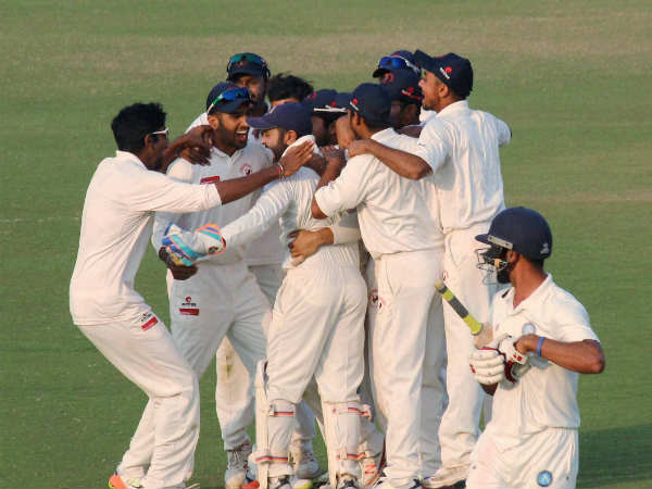 Gujarat clinched their maiden Ranji Trophy title as they rode on captain Parthiv Patel's stupendous 143 to beat record champions Mumbai by five wickets on the final day here on Saturday. Ranji Trophy Final,Ranji Trophy,Ranji Trophy 2017,ranji trophy 2016-17,Parthiv Patel,Gujarat win maiden title,Gujarat wins,Ranji Trophy title