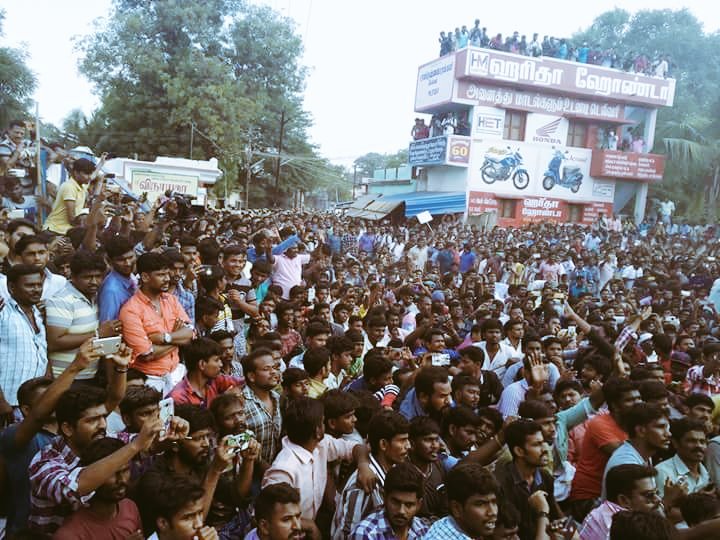 The Supreme Court in May 2014 banned the conduct of Jallikattu in Tamil Nadu. The court also held that bulls cannot be used as performing animals either for Jallikattu events or for bullock cart races in the Tamil Nadu, Maharashtra or elsewhere in the country. Villagers protest against Jallikattu ban,Jallikattu ban,lathicharge,Police lathicharge,Alanganallur,Alanganallur town,Jallikattu,bull-taming sport