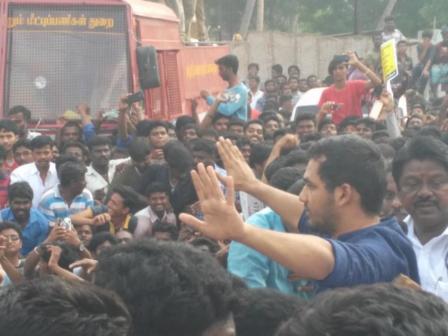 Music composer Hiphop Tamizha (Aadhi) at Jallikattu protest. Hiphop Tamizha,Aadhi,Hiphop Tamizha at Jallikattu protest,Aadhi at Jallikattu protest,Jallikattu Ban,Jallikattu protest,Jallikattu protest pics,Jallikattu protest images,Jallikattu protest photos,Jallikattu protest stills,Jallikattu protest pictures