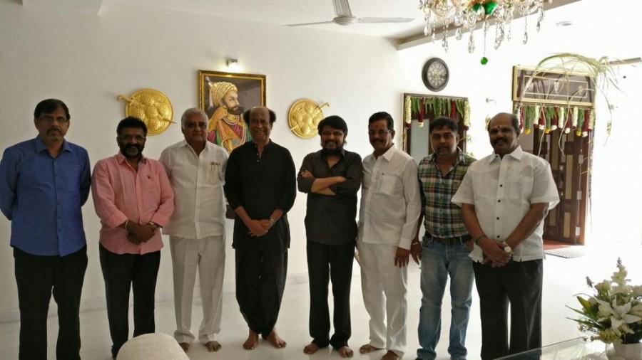 TN Producers & Directors council members meet Superstar Rajinikanth for MGR100 birthday function. Rajinikanth,MGR100 birthday function,MGR100 birthday,MGR birthday function,MGR birthday function pics,MGR birthday function images,MGR birthday function photos,MGR birthday function stills,MGR birthday function pictures