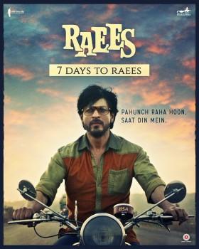 Shah Rukh Khan's Raees movie poster.
