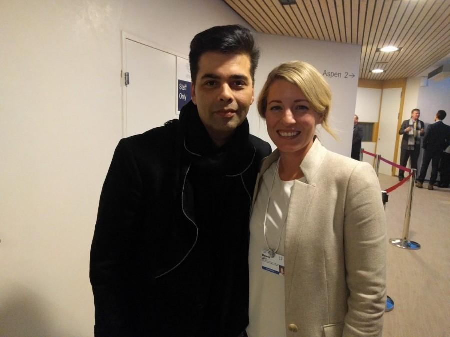 Bollywood filmmaker Karan Johar meets Canadian lawyer Mélanie Joly at the 47th World Economic Forum in Davos, Switzerland. Karan Johar,Hollywood superstar George Clooney,George Clooney,47th World Economic Forum,Davos,Karan Johar meets George Clooney,Karan Johar with George Clooney
