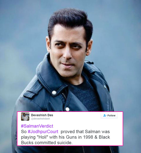 Salman Khan goes free in arms case: Hilarious memes on Bhai go viral. Salman Khan goes free in arms case,Salman Khan,Salman Khan arms case,arms case,memes,Bhai memes,Salman Khan memes,Salman Khan funny memes,Salman Khan viral memes