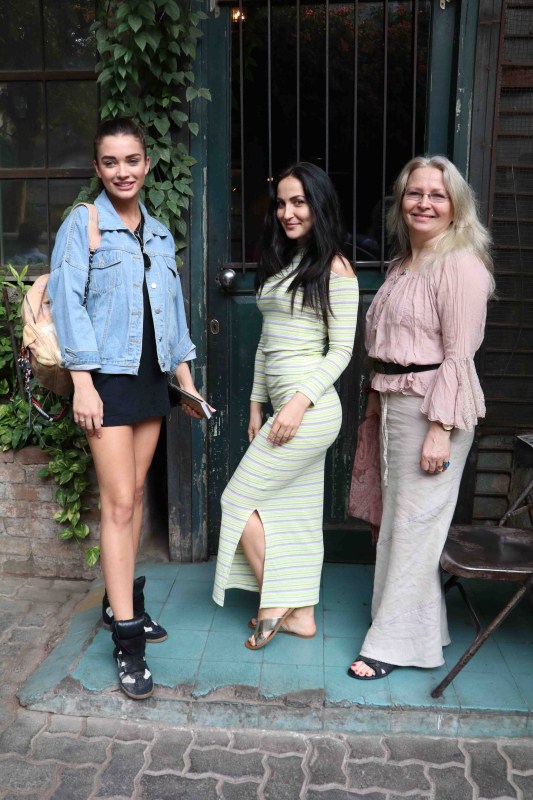 Bollywood actress Amy Jackson and Elli Avram spotted at pali village cafe in Bandra. Amy Jackson and Elli Avram,Amy Jackson,Elli Avram,Amy Jackson spotted at Pali Village cafe,Elli Avram spotted at Pali Village cafe,Amy Jackson at Pali Village cafe,Elli Avram at Pali Village cafe