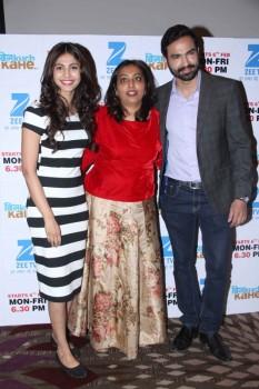 Television actor Shamata Anchan, filmmaker Rajshree Ojha and television actor Sameer Arora during the launch of Zee TV new show Bin Kuch Kahe in Mumbai on January 18, 2017.