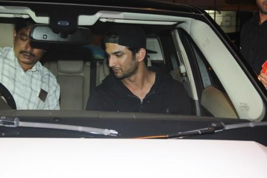 Bollywood actor Sushant Singh Rajput spotted at olive restaurant in Bandra.