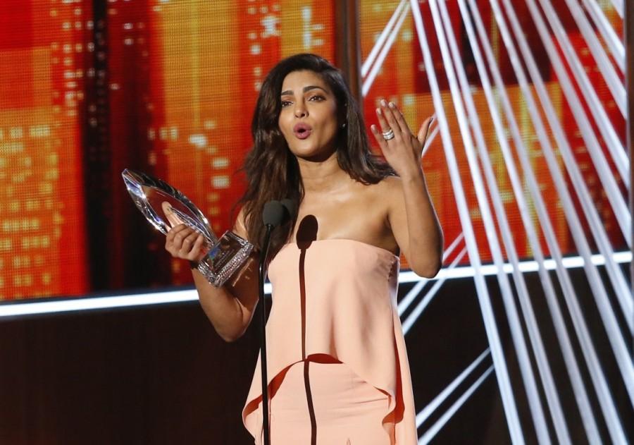 Actress Priyanka Chopra accepts the award for favorite TV Drama Actress at the People's Choice Awards 2017 in Los Angeles, California, U.S., January 18, 2017. Priyanka Chopra,People's Choice Award,Quantico,TV Drama,TV Drama Actress,People's Choice Awards 2017,actress Priyanka Chopra,Priyanka Chopra pics,Priyanka Chopra images,Priyanka Chopra stills,Priyanka Chopra pictures