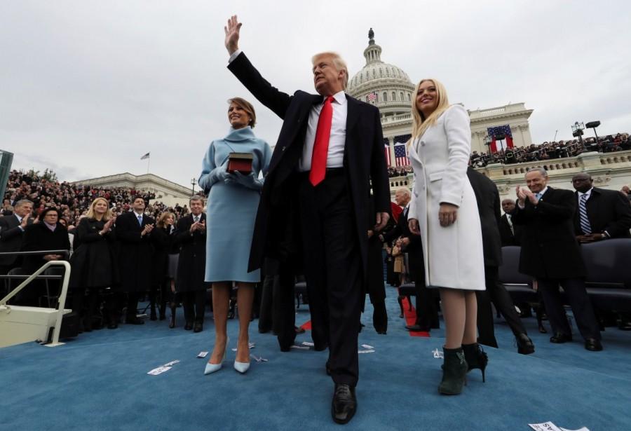 President Donald Trump acknowledges the audience after taking the oath of office. Donald Trump,Presidential inauguration,Donald Trump inauguration,45th president of America,Donald Trump as 45th president of America,Donald Trump inauguration pics,Donald Trump inauguration images,Donald Trump inauguration photos,Donald Trump inauguration