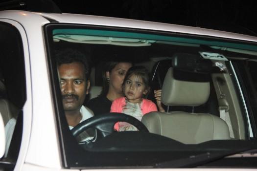 Bollywood actress Lara Dutta spotted with family at Bandra.