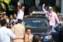 Action superstar Jackie Chan arrived in Mumbai today to promote his upcoming film "Kung Fu Yoga".
