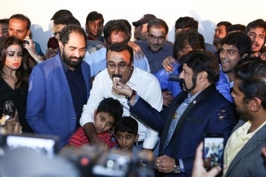 South Indian actor Balakrishna, Shriya Saran, Krish at Gautamiputra Satakarni Success Tour Dallas.