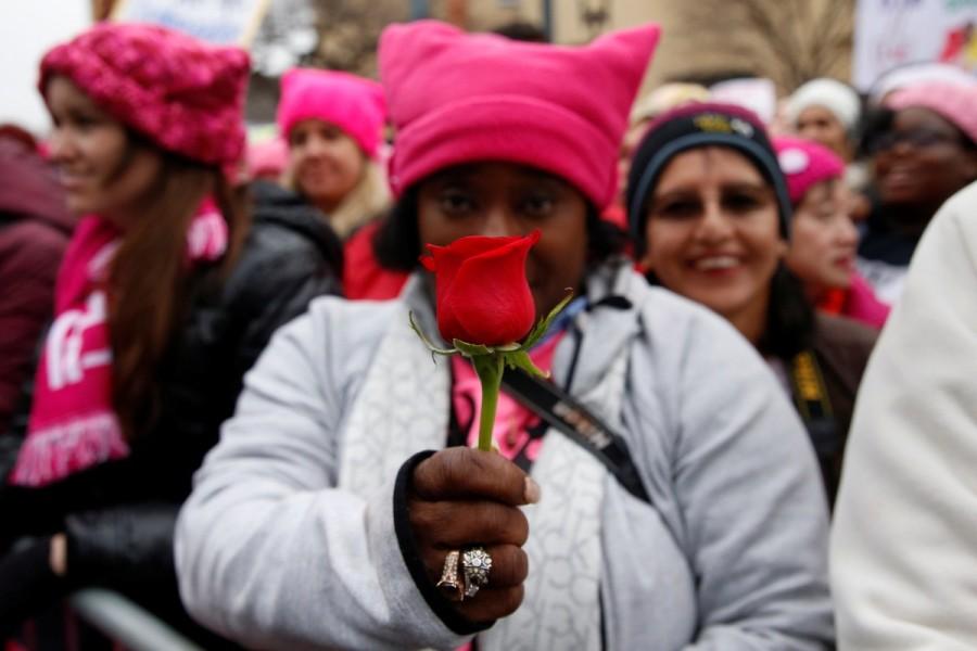People gather for the Women's March in Washington. Donald Trump,President Donald Trump,Women march on Washington,Women march,United States,protest against Donald Trump
