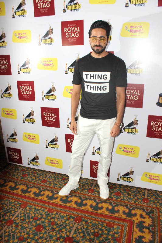 Bollywood actor Ayushmaan Khurrana during the jury meet of the 9th Radio Mirchi Music Awards in Mumbai. Radio Mirchi Music Awards,Music Awards,9th Radio Mirchi Music Awards,9th Radio Mirchi Music Awards jury meet,Roop Kumar Rathod,Milind Srivastav,Lyricist Sameer Anjan,singers Suresh Wadkar,Shailendra Singh,Kavita Krishnamurthy,Radio Mirchi Music Awards pic