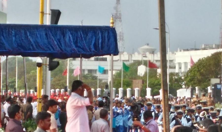 Panneerselvam, his ministers and a large number of people enjoyed the colourful floats here. Republic Day,68th Republic Day,68th Republic Day celebrations,Republic Day celebrations,Panneerselvam,Tamil Nadu CM O. Panneerselvam,Republic Day celebrations pics,Republic Day celebrations images,Republic Day celebrations photos,Republic Day celebrations