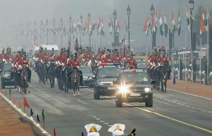 Photos of President Mukherjee & Crown Prince of Abu Dhabi arrive at Rajpath for Republic Day parade. President Mukherjee,Mukherjee,Crown Prince,Abu Dhabi,Crown Prince of Abu Dhabi,Rajpath,Republic Day parade,Republic Day,Republic Day 2017,Happy Republic Day,68th republic day,Republic Day parade pics,Republic Day parade images,Republic Day parade photos,R