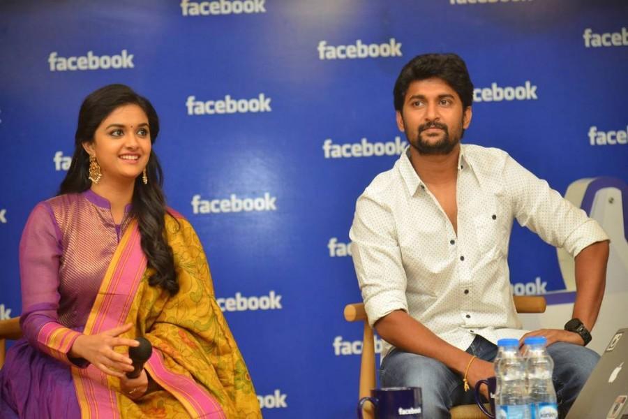 South Indian actor Nani and Keerthy Suresh visit Facebook Hyderabad Office to promote their upcoming movie Nenu Local. Nani,Keerthy Suresh,Nani and Keerthy Suresh,Nani at Facebook office,Keerthy Suresh at Facebook office,Nenu Local,Nenu Local promotion,Nenu Local movie promotion,Nenu Local promotion pics,Nenu Local promotion images,Nenu Local promotion photos,Nenu Local p