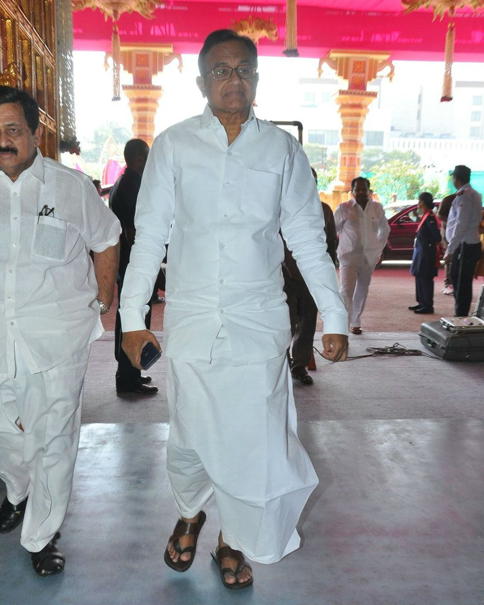 P. Chidambaram spotted at GVK Reddy Grandson Keshav and Veena Wedding. Allu Arjun,Nagarjuna,Venkatesh,P. Chidambaram,Venkaiah Naidu,GVK Reddy Grandson Keshav and Veena Wedding,Keshav and Veena Wedding,Keshav wedding,GVK Reddy Grandson,GVK Reddy Grandson wedding