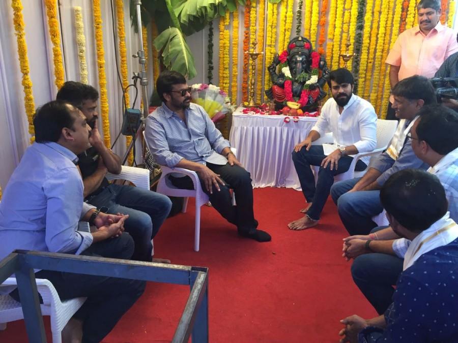 Megastar Chiranjeevi at Ram Charan's RC 11 movie launch. To be directed by Sukumar, the film is tipped to be a rural romantic drama. The film will be produced by Mythri Movie Makers and it is slated to go on the floors from next month. Megastar Chiranjeevi,Chiranjeevi,Ram Charan,RC 11 movie launch,RC 11 launch,RC 11 movie launch pics,RC 11 movie launch images,RC 11 movie launch photos,RC 11 movie launch stills,RC 11 movie launch pictures