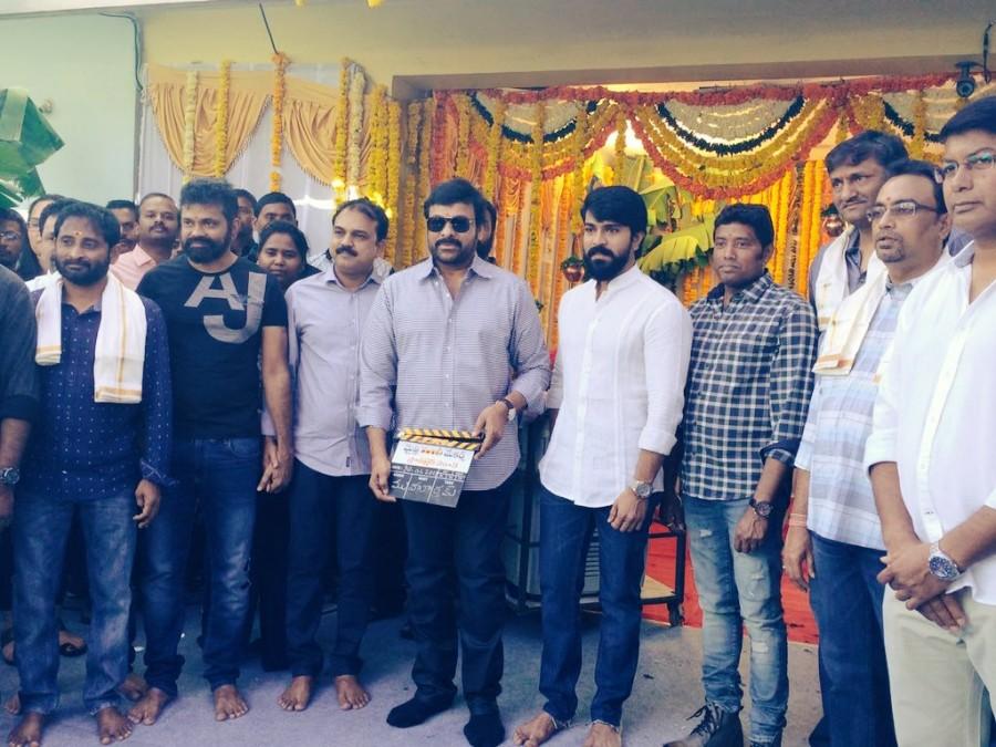 Megastar Chiranjeevi at Ram Charan's RC 11 movie launch. To be directed by Sukumar, the film is tipped to be a rural romantic drama. The film will be produced by Mythri Movie Makers and it is slated to go on the floors from next month. Megastar Chiranjeevi,Chiranjeevi,Ram Charan,RC 11 movie launch,RC 11 launch,RC 11 movie launch pics,RC 11 movie launch images,RC 11 movie launch photos,RC 11 movie launch stills,RC 11 movie launch pictures