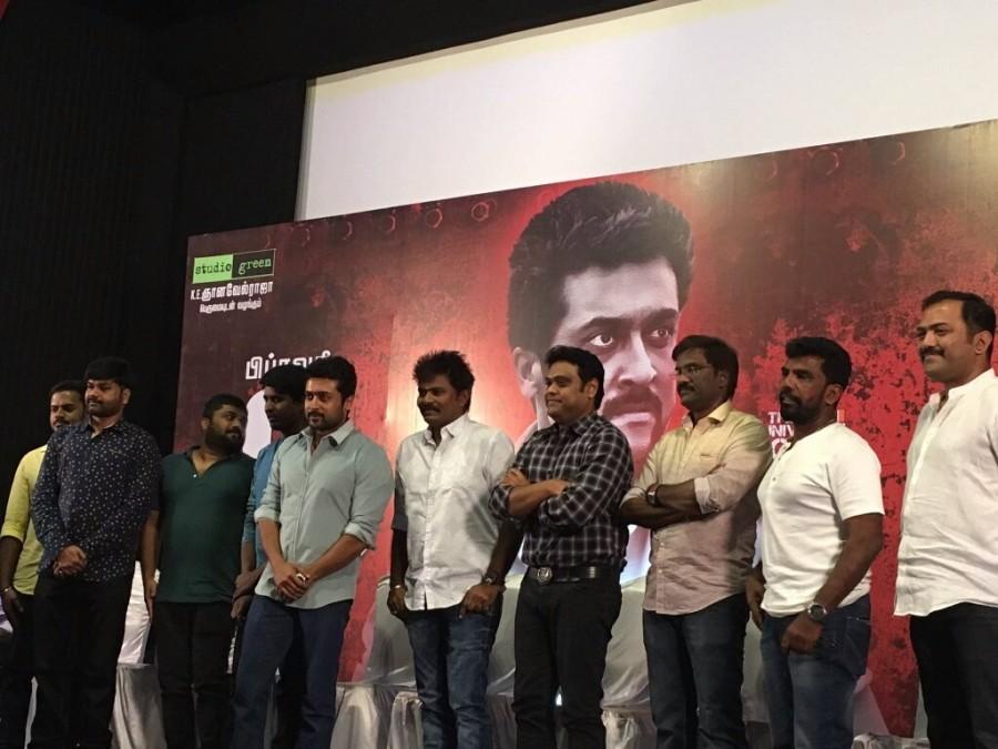 Tamil movie Singam 3 (S3, C3, Si3) press meet event held at Chennai. Celebs like Suriya, Hari, Soori, Harris Jayaraj, Priyan, KE Gnanavel Raja, Rajasekar Pandian, Viveka, Kanal Kannan and others graced the event. Suriya,Hari,Soori,S3,C3,Si3,Singam 3,Singam 3 press meet,Singam 3 press meet pics,Singam 3 press meet images,Singam 3 press meet photos,Singam 3 press meet stills,Singam 3 press meet pictures