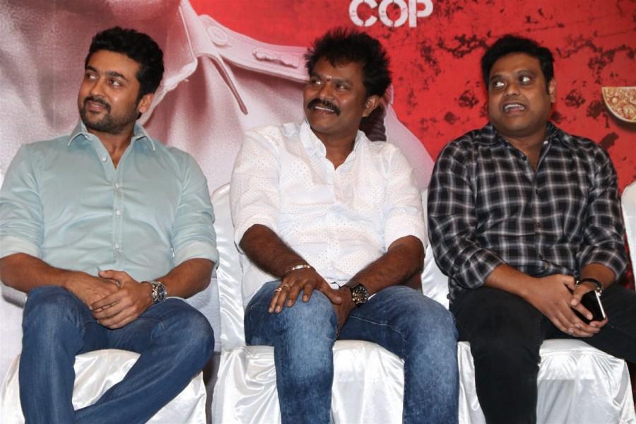 Tamil movie Singam 3 (S3, C3, Si3) press meet event held at Chennai. Celebs like Suriya, Hari, Soori, Harris Jayaraj, Priyan, KE Gnanavel Raja, Rajasekar Pandian, Viveka, Kanal Kannan and others graced the event. Suriya,Hari,Soori,S3,C3,Si3,Singam 3,Singam 3 press meet,Singam 3 press meet pics,Singam 3 press meet images,Singam 3 press meet photos,Singam 3 press meet stills,Singam 3 press meet pictures