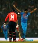 India produced an inspired bowling display to deny England their first limited-overs series in the country since 1984, winning the second Twenty-20 International (T20I) here on Sunday by five runs. India posted 144/8 after being sent into bat in the Vidarbha Cricket Association Stadium. England, seemingly in control, faltered at the end to be restricted to 139/6. Young pacer Jasprit Bumrah bowled an inspired last over, conceding only two runs, to deny England a victory. He finished the match with figures of 20/2 in his four overs, giving away only three runs in the 18th over.