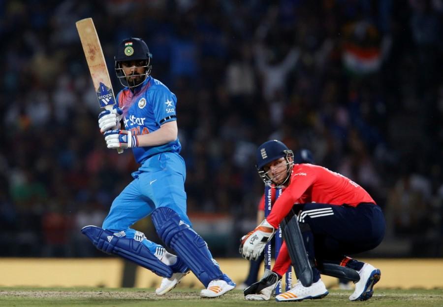 The fall of Yuvraj's wicket brought in Manish Pandey, who along with Rahul helped the hosts to get past 100-run mark in the 14th over. Both batsmen forged a 56-run fourth-wicket partnership before Rahul was caught by Strokes at deep mid-wicket. Jordan bowled a slower delivery on the off-stump to end an impressive 47-ball knock of Rahul. Mahendra Singh Dhoni then joined Pandey and together they made their intentions clear right from the beginning of their partnership. India v England,India v England 2nd T20I,India beats England,India beats England in 2nd T20,KL Rahul,Manish Pandey,Chris Jordan,Joe Root,Ben Stokes,Asish Nehra