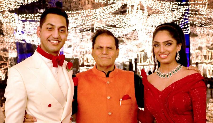 TSR Grandson Keshav's wedding reception event held in Hyderabad. Celebs like Ranveer Singh, Ram Charan, Upasana Kamineni, Mukesh Ambani, G. Kishan Reddy, Nitin Gadkari, Gunupati Venkata Krishna Reddy and others graced the event. TSR Grandson Keshav,Ranveer Singh,Ram Charan,Mukesh Ambani,Keshav wedding reception,Upasana Kamineni,G. Kishan Reddy,Nitin Gadkari,Gunupati Venkata Krishna Reddy