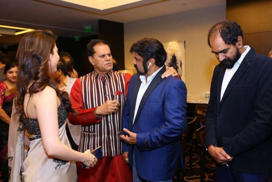 TSR felicitates Balakrishna & Krish on Gautamiputra Satakarni success. Celebs like Tamannah, Jayasudha, Vishnu Manchu, Manoj Manchu, Daggubati Venkatesh, SS Rajamouli, K Raghavendra Rao, Balakrishna's wife Vasundhara, Shubhalekha Sudhakar and others graced the event. Balakrishna,Gautamiputra Satakarni success,Gautamiputra Satakarni,Krish,Tamannah,Jayasudha,Vishnu Manchu,Manoj Manchu,Daggubati Venkatesh,SS Rajamouli,K Raghavendra Rao