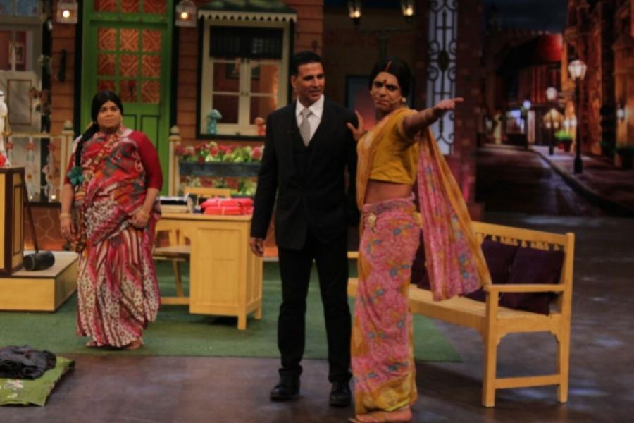 Bollywood actor Akshay Kumar and Huma Qureshi promote Jolly LLB 2 on the sets of The Kapil Sharma Show in Mumbai on January 31, 2017. Akshay Kumar and Huma Qureshi,Akshay Kumar,Huma Qureshi,Jolly LLB 2,Jolly LLB 2 promotion,Jolly LLB 2 movie promotion,Jolly LLB 2 on The Kapil Sharma Show,The Kapil Sharma Show,Akshay Kumar on The Kapil Sharma Show,Huma Qureshi on The Kapil Sharma Show