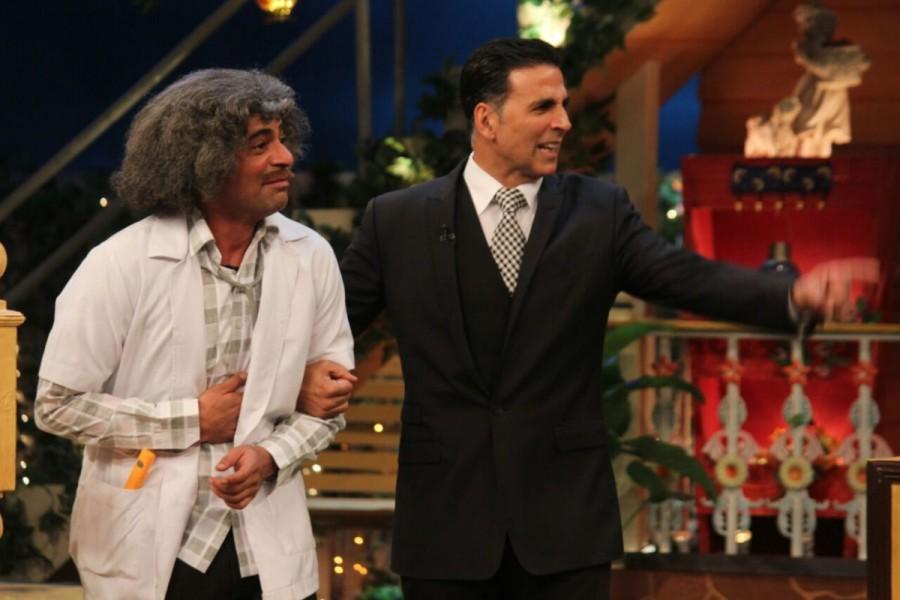 Bollywood actor Akshay Kumar and Huma Qureshi promote Jolly LLB 2 on the sets of The Kapil Sharma Show in Mumbai on January 31, 2017. Akshay Kumar and Huma Qureshi,Akshay Kumar,Huma Qureshi,Jolly LLB 2,Jolly LLB 2 promotion,Jolly LLB 2 movie promotion,Jolly LLB 2 on The Kapil Sharma Show,The Kapil Sharma Show,Akshay Kumar on The Kapil Sharma Show,Huma Qureshi on The Kapil Sharma Show