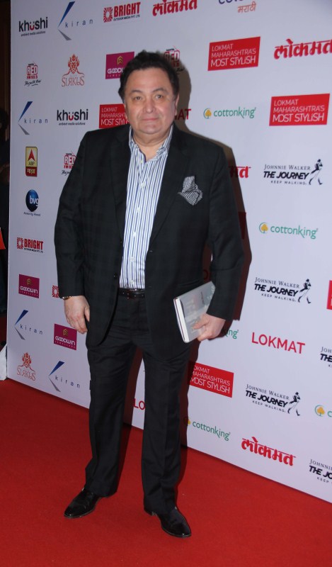 Bollywood actor Rishi Kapoor during the Lokmat Maharashtra Most Stylish Awards in Mumbai on January 31, 2017. Hrithik Roshan,Radhika Apte,Ajinkya Rahane,Tiger Shroff,Lokmat Maharashtra's Most Stylish Awards,Lokmat Maharashtra,Most Stylish Awards,Most Stylish Awards pics,Most Stylish Awards images,Most Stylish Awards photos,Most Stylish Awards stills,Most Sty