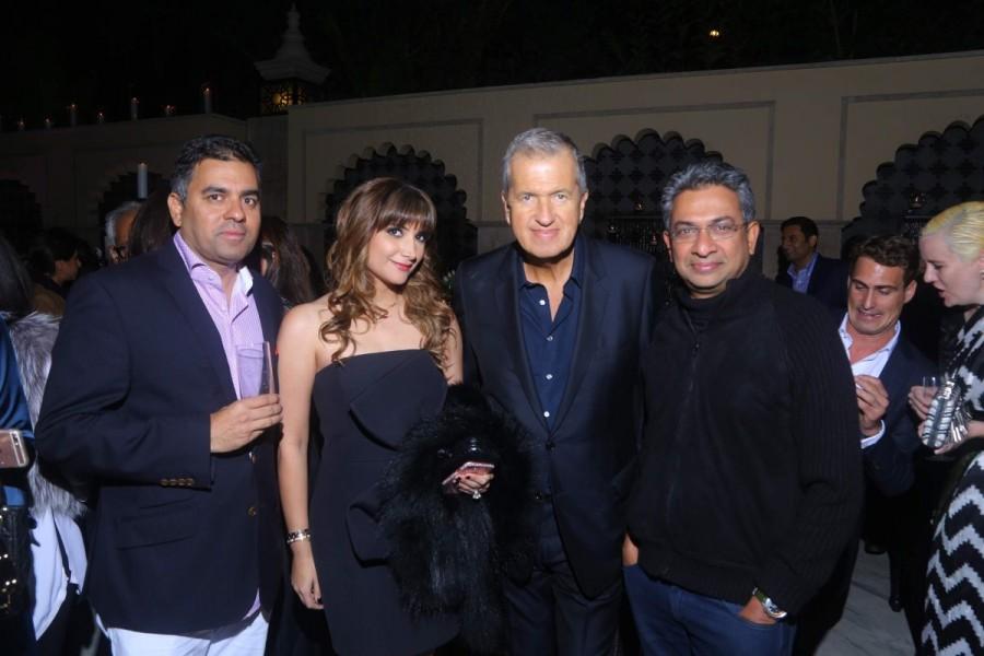 (R-L) Rajan Anandan of Google India, Mario Testino, Michelle Poonawala and friend at Vogue India's party hosted in honour of Mario Testino. Katrina Kaif,Mario Testino bash,Vogue,Mario Testino