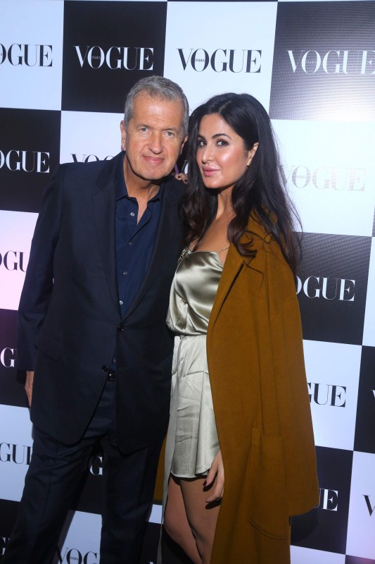 Mario Testino with Katrina Kaif at Vogue India's party hosted in his honour. Katrina Kaif,Mario Testino bash,Vogue,Mario Testino