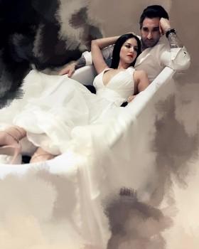 Bollywood actress Sunny Leone's bathtub pictures with Daniel Weber.