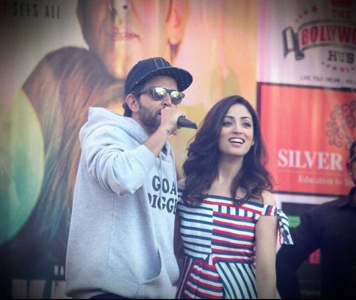 Bollywood actor Hrithik Roshan and actress Yami Gautam promote Kaabil in Ahmedabad. Hrithik Roshan and Yami Gautam,Hrithik Roshan,Yami Gautam,Kaabil,Kaabil promotion,Kaabil movie promotion,Kaabil promotion in Ahmedabad,Kaabil promotion pics,Kaabil promotion images,Kaabil promotion photos,Kaabil promotion stills,Kaabil promotion pictures