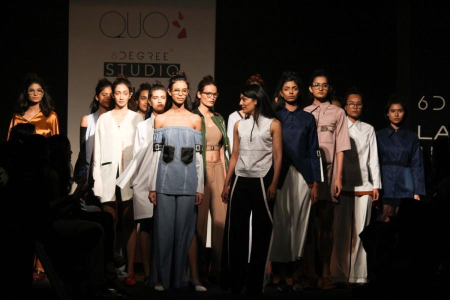 Models displays the creation during the Lakme Fashion Week Summer/Resort 2017, in Mumbai on February 1, 2017. Lakme Fashion Week,Lakme Fashion Week 2017,Lakme Fashion Week pics,Lakme Fashion Week images,Lakme Fashion Week photos,Lakme Fashion Week stills,Lakme Fashion Week pictures,Amit Aggarwal