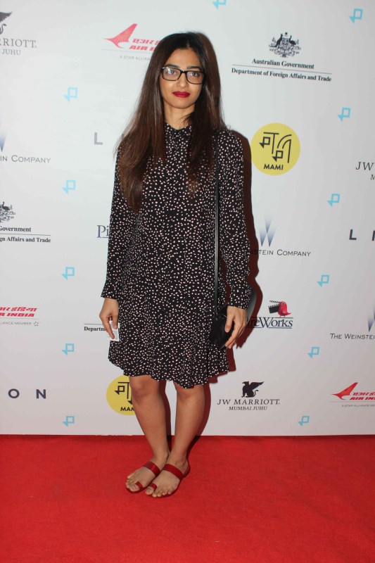 Bollywood actress Radhika Apte spotted during the premiere of film Lion in Mumbai. Sunny Pawar,Radhika Apte,Anupam Kher,Lion special screening,Lion screening,Lion special screening pics,Lion special screening images,Lion special screening photos,Lion special screening stills,Lion special screening pictures
