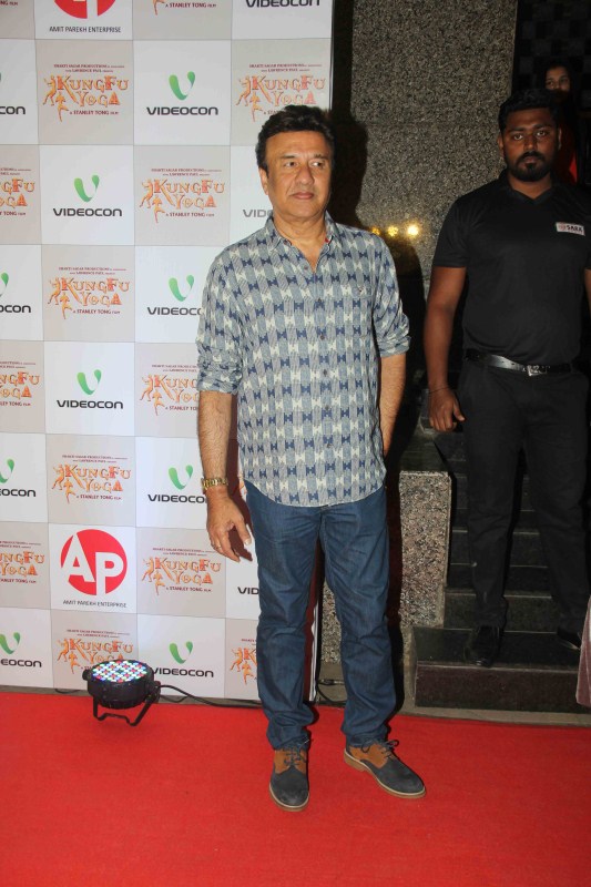 Bollywood singer Anu Malik spotted during the premiere of film Kung Fu Yoga in Mumbai on February 2, 2017. Kung Fu Yoga special screening,Kung Fu Yoga,Tiger Shroff,Disha Patani,Vatsal Sheth,singer Anu Malik,Shama Sikander,Raai Laxmi,Sapna Pabbi,Arshad Warsi,Madhurima Tuli,Arjan Bajwa,Gurmeet Choudhary,Daisy Shah