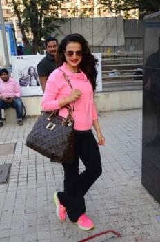 Bollywood actress Ameesha Patel spotted at PVR Juhu, Mumbai.