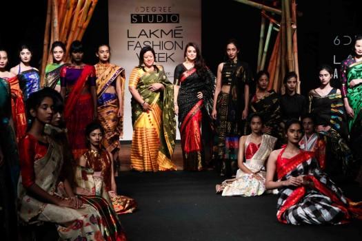 Bollywood actress Preity Zinta walks the ramp for designer Sanjukta Dutta.
