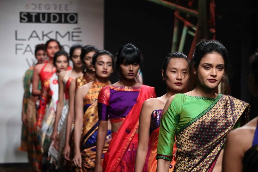 A model displays the creation of fashion by Sanjukta Dutta during the Lakme Fashion Week Summer/Resort 2017, in Mumbai. Preity Zinta,Preity Zinta at Lakme Fashion Week 2017,Lakme Fashion Week 2017,Lakme Fashion Week,Preity Zinta walks the ramp,Preity Zinta pics,Preity Zinta images,Preity Zinta photos,Preity Zinta stills,Preity Zinta pictures