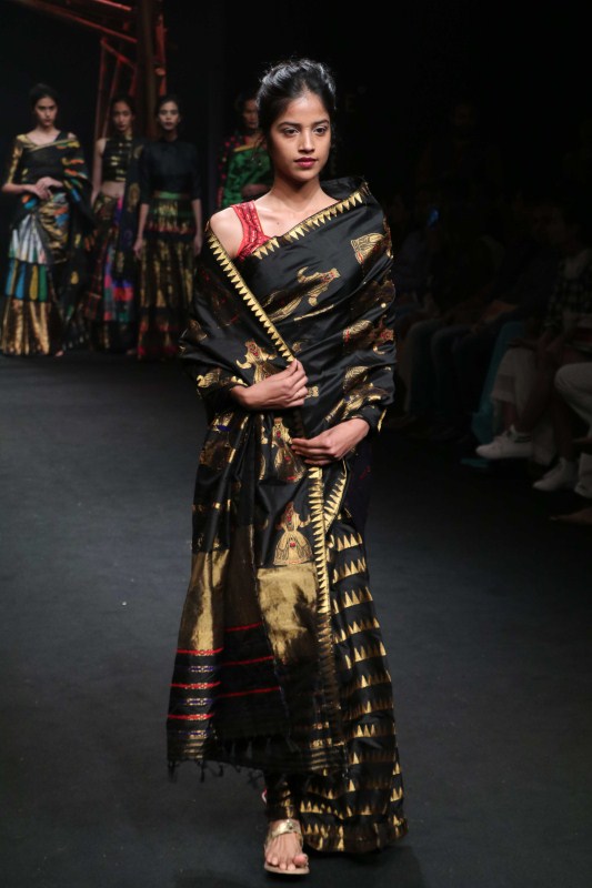 A model displays the creation of fashion by Sanjukta Dutta during the Lakme Fashion Week Summer/Resort 2017, in Mumbai. Preity Zinta,Preity Zinta at Lakme Fashion Week 2017,Lakme Fashion Week 2017,Lakme Fashion Week,Preity Zinta walks the ramp,Preity Zinta pics,Preity Zinta images,Preity Zinta photos,Preity Zinta stills,Preity Zinta pictures
